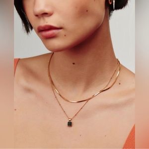 Missoma Lucy Williams Square Black Necklace